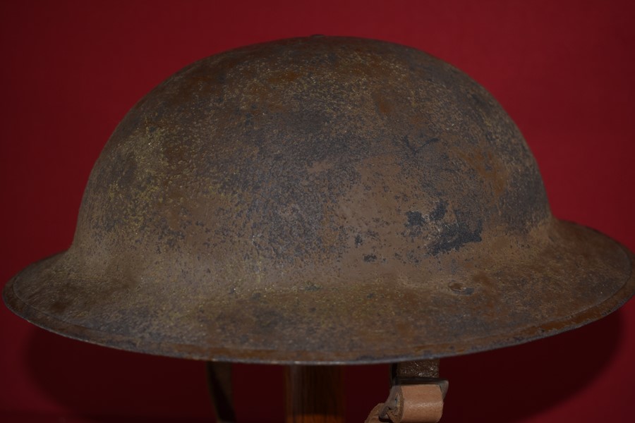 WW1 BRITISH/AUSTRALIAN TIN (BRODIE) HELMET-SOLD